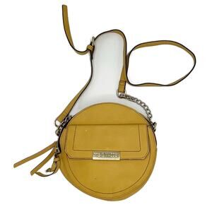 Steven Madden Round Faux Leather Purse in Yellow